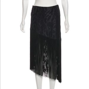 Rodarte Fringe Midi Skirt | XS, US 0